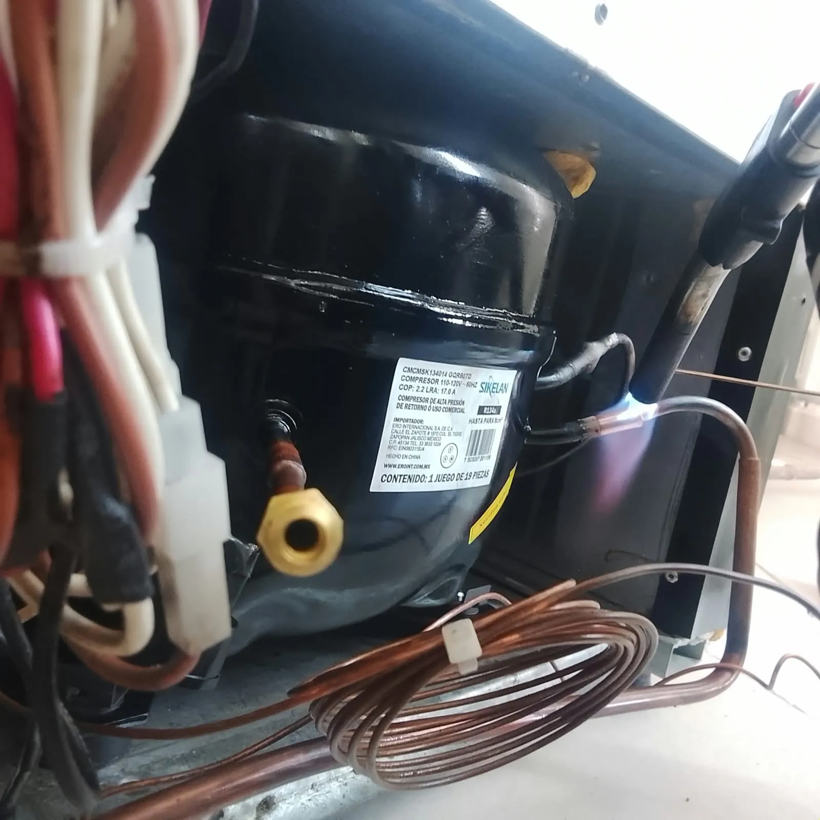 Compresor nuevo instalado